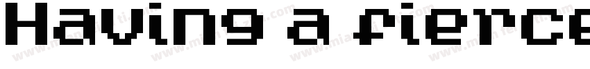 Having a fierce appearance字体转换